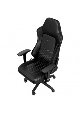 Комп'ютерне крісло для геймера Noblechairs Hero PU black/platinum white (NBL-HRO-PU-BPW)