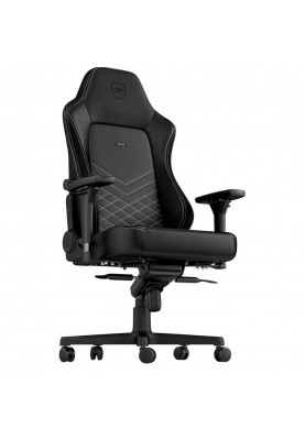 Комп'ютерне крісло для геймера Noblechairs Hero PU black/platinum white (NBL-HRO-PU-BPW)