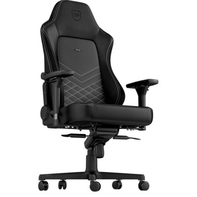 Комп'ютерне крісло для геймера Noblechairs Hero PU black/platinum white (NBL-HRO-PU-BPW)