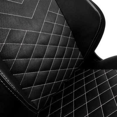 Комп'ютерне крісло для геймера Noblechairs Hero PU black/platinum white (NBL-HRO-PU-BPW)