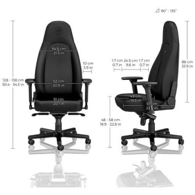 Комп'ютерне крісло для геймера Noblechairs Icon Gaming Black Edition (NBL-ICN-PU-BED)