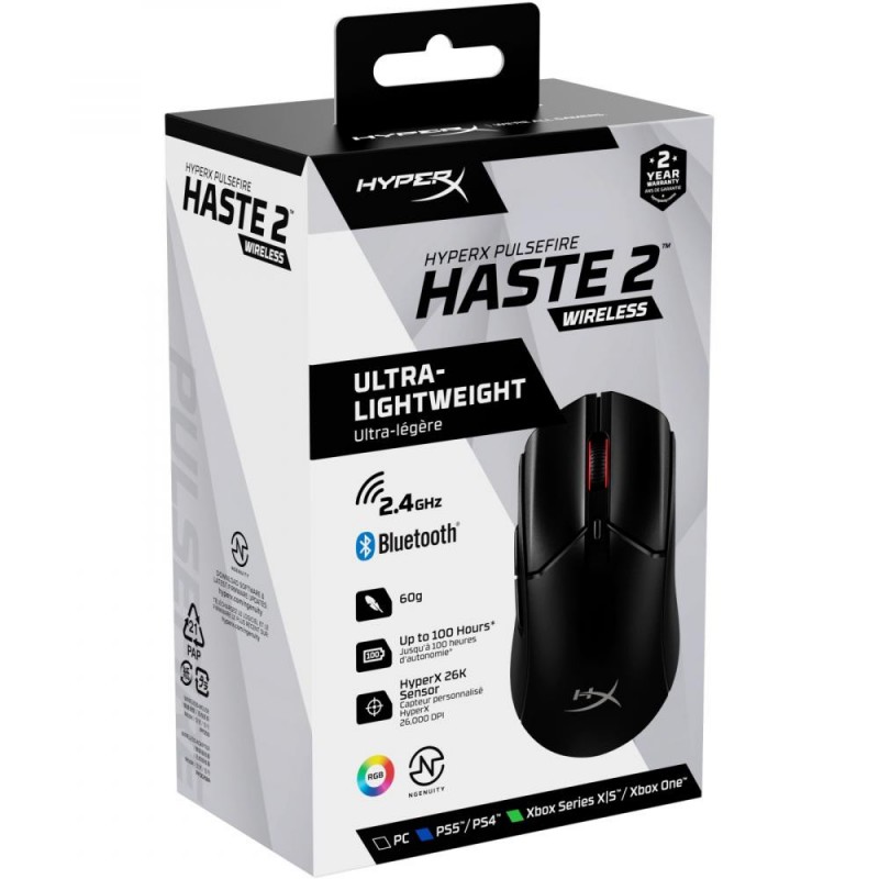 Миша HyperX Pulsefire Haste 2 Wireless Black (6N0B0AA)