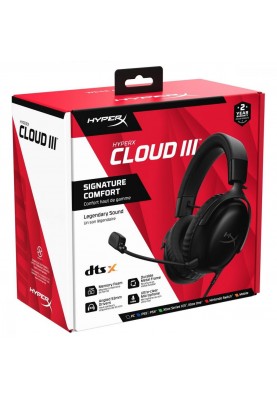 Навушники з мікрофоном HyperX Cloud III Black (727A8AA)