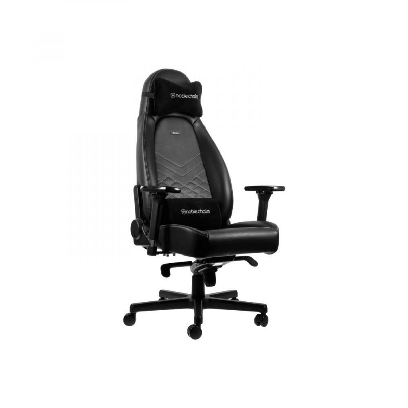 Офісне крісло для керівника Noblechairs Icon PU leather black/platinum white (NBL-ICN-PU-BPW)