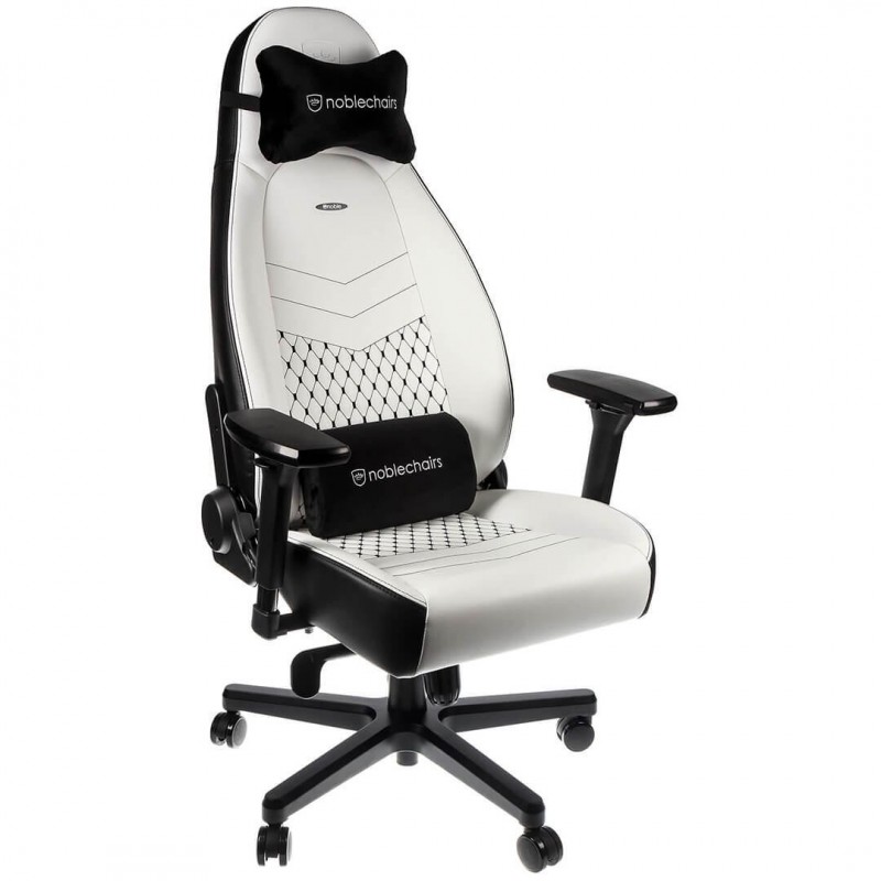 Офісне крісло для керівника Noblechairs Icon PU leather white/black (NBL-ICN-PU-WBK)