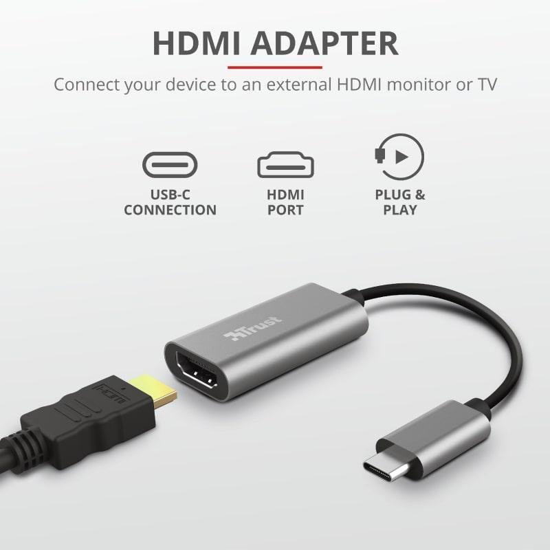 Адаптер HDMI Trust DALYX USB-C to HDMI (23774)