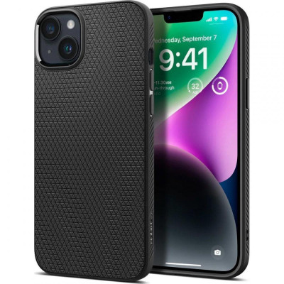 Чохол для смартфона Spigen iPhone 14 Liquid Air Matte Black (ACS05037)