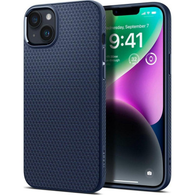 Чохол для смартфона Spigen iPhone 14 Liquid Air Navy Blue (ACS05038)