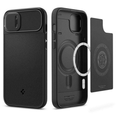 Чохол для смартфона Spigen iPhone 14-Optik Armor MagFit Black (ACS05070)