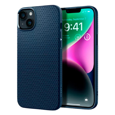 Чохол для смартфона Spigen iPhone 14 Liquid Air Navy Blue (ACS04892)