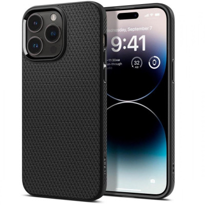Чохол для смартфона Spigen iPhone 14 Pro Max Liquid Air Matte Black (ACS04813)