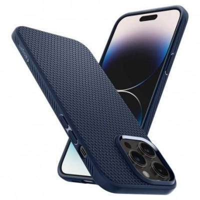 Чохол для смартфона Spigen iPhone 14 Pro Max Liquid Air Navy Blue (ACS04814)