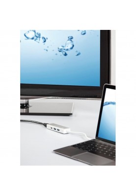 Док-станція для ноутбука HAMA USB-3.1 Type-C Hub 1-in-3 Aluminium (00135756)