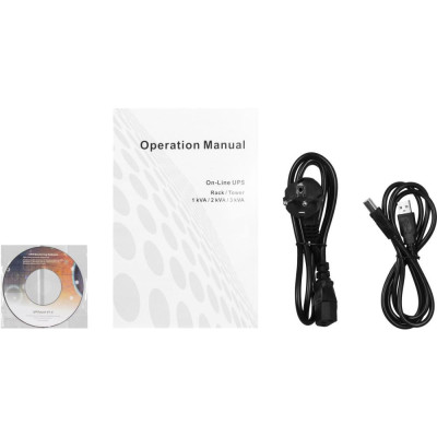 ДБЖ безперервної дії (Online) 2E OD1000RT, 1000VA/900W, RT2U, LCD, USB, 3xSchuko (2E-OD1000RT)
