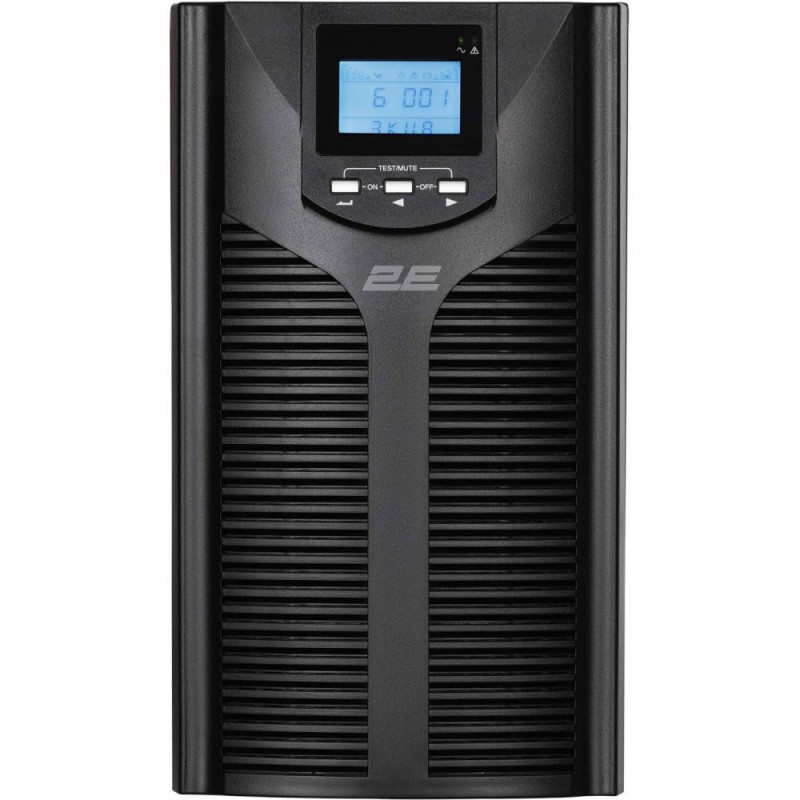 ДБЖ безперервної дії (Online) 2E OD3000, 3000VA/2700W, LCD, USB, USB, 3xSchuko (2E-OD3000)