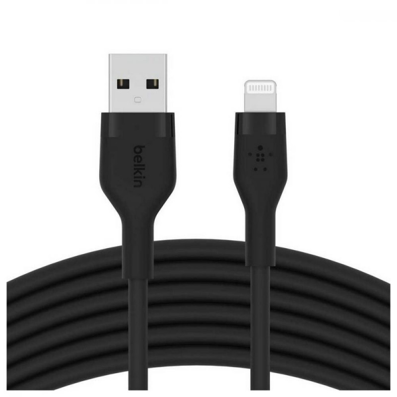 Кабель Lightning Belkin Silicone Lightning MFI 3m Black (CAA008BT3MBK)