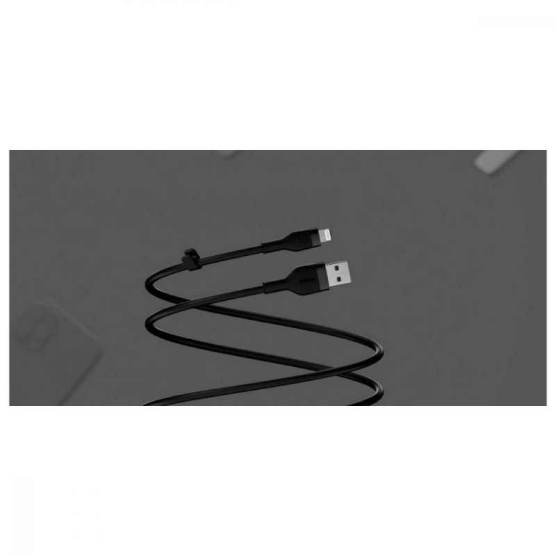 Кабель Lightning Belkin Silicone Lightning MFI 3m Black (CAA008BT3MBK)