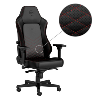 Комп'ютерне крісло для геймера Noblechairs Hero PU leather black/red (NBL-HRO-PU-BRD)