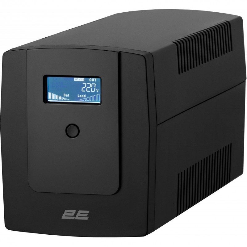 Лінійно-інтерактивний ДБЖ 2E DD1200, 1200VA/720W, LCD, USB, 3XSCHUKO (2E-DD1200)