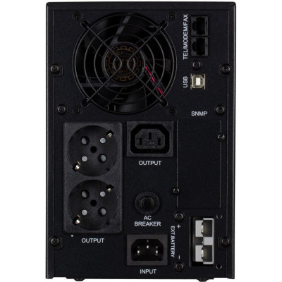 Лінійно-інтерактивний ДБЖ 2E PS1000L, 1000VA/800W, на зовнішні АКБ 2*12В, 2xSchuko+1xC13 (2E-PS1000L)