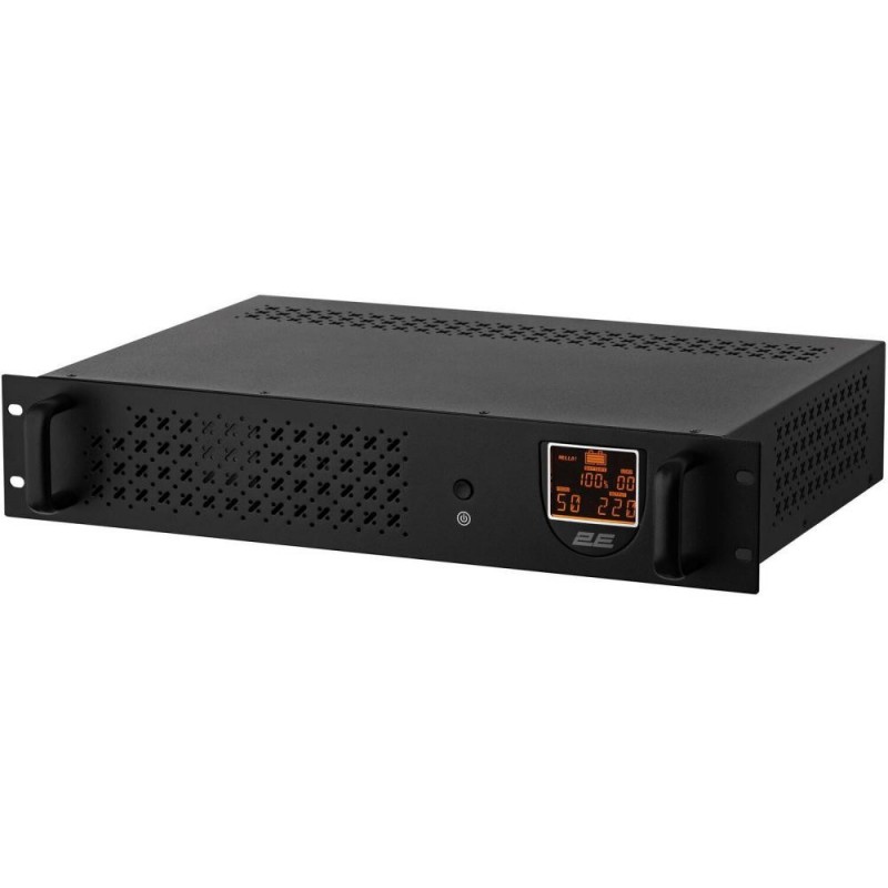 Лінійно-інтерактивний ДБЖ 2E RE650, 650VA/360W, RM 2U, LCD, USB, 2xSchuko (2E-RE650)