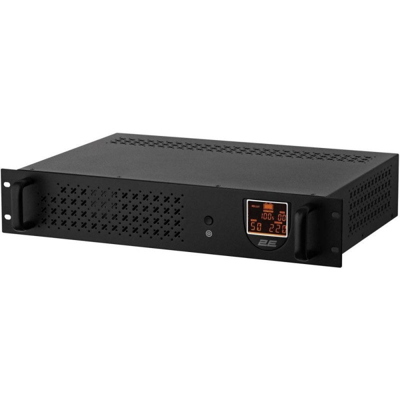 Лінійно-інтерактивний ДБЖ 2E RE850, 850VA/480W, RM 2U, LCD, USB, 2xSchuko (2E-RE850)