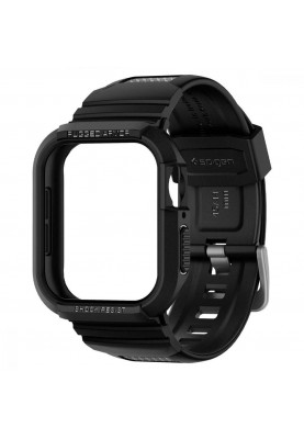 Ремінець Spigen Чохол та ремінець для Apple Watch SE/6/5/4 (44mm) Rugged Armor Pro 2 in 1, Black (062CS25324)