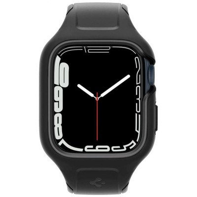 Ремінець Spigen Чохол та ремінець для Apple Watch 7 45 mm Liquid Air Pro Black (ACS04182)