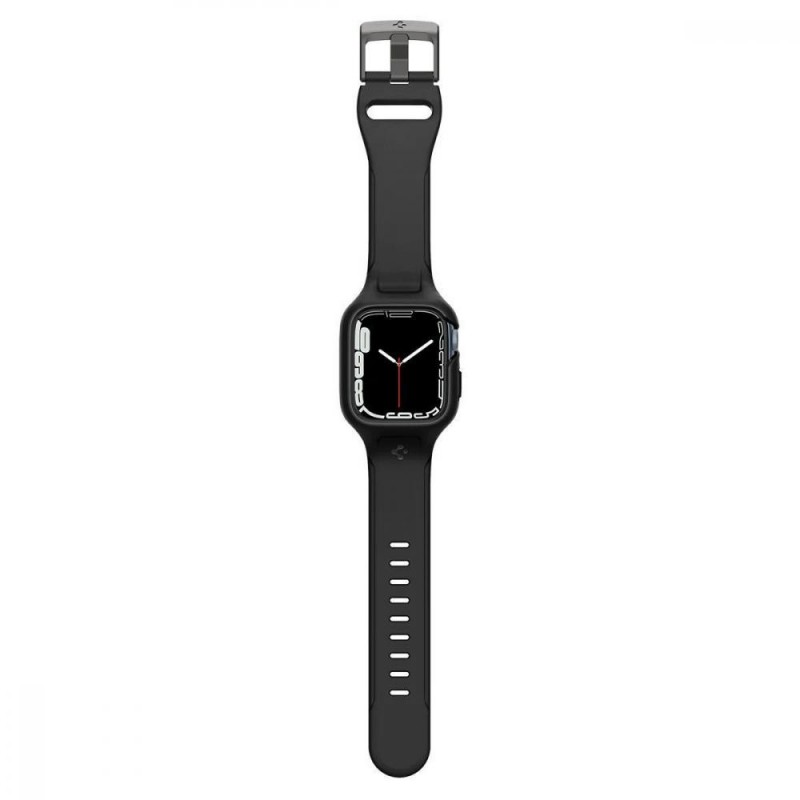 Ремінець Spigen Чохол та ремінець для Apple Watch 7 45 mm Liquid Air Pro Black (ACS04182)