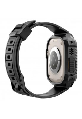 Ремінець Spigen Чохол та ремінець Rugged Armor "Pro" Band для Apple Watch Ultra 49 mm Black (ACS05460)
