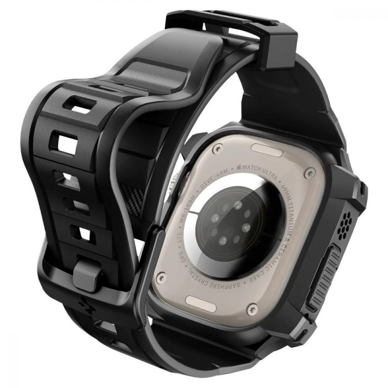 Ремінець Spigen Чохол та ремінець Rugged Armor "Pro" Band для Apple Watch Ultra 49 mm Black (ACS05460)