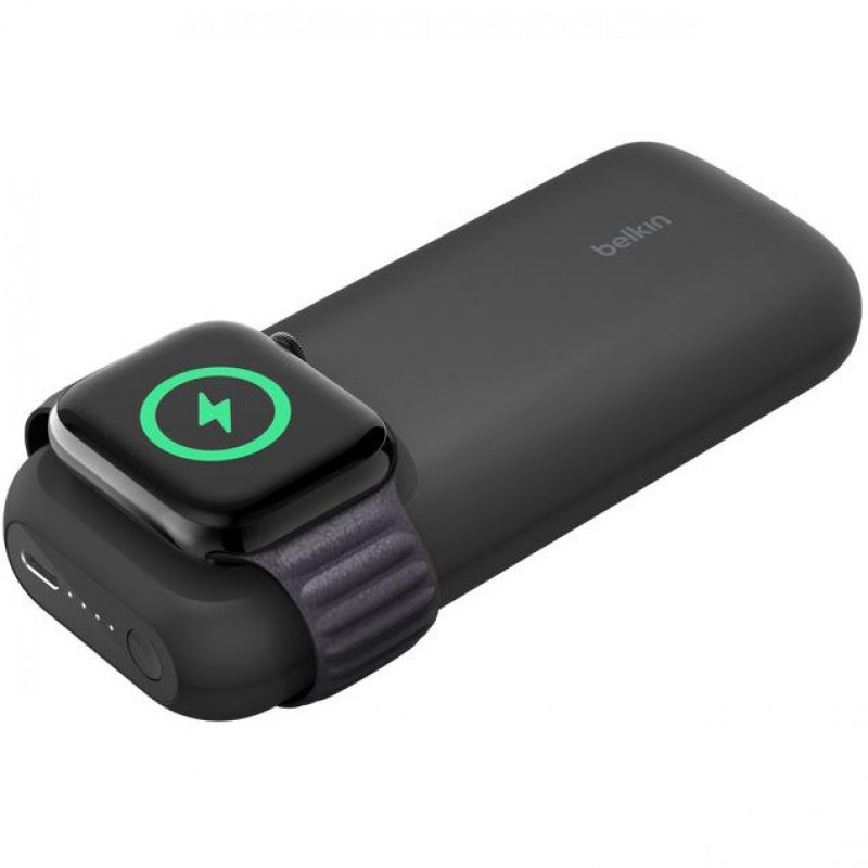 Зовнішній акумулятор (павербанк) Belkin BoostCharge Pro 10000mAh 20W з швидким бездротовим Charger для Apple Watch Black (BPD005BTBK)