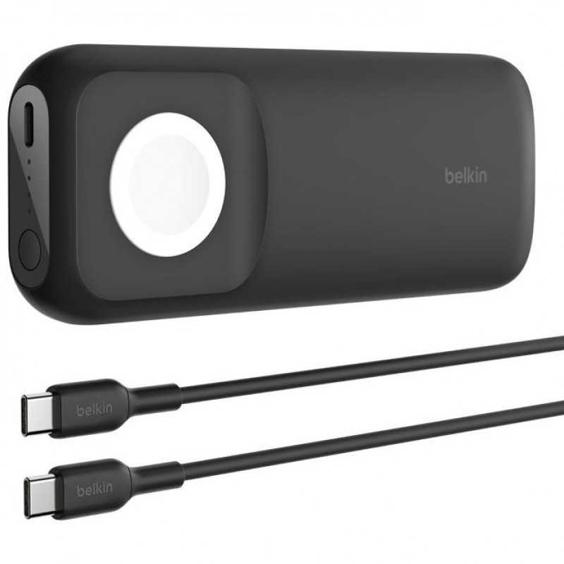 Зовнішній акумулятор (павербанк) Belkin BoostCharge Pro 10000mAh 20W з швидким бездротовим Charger для Apple Watch Black (BPD005BTBK)