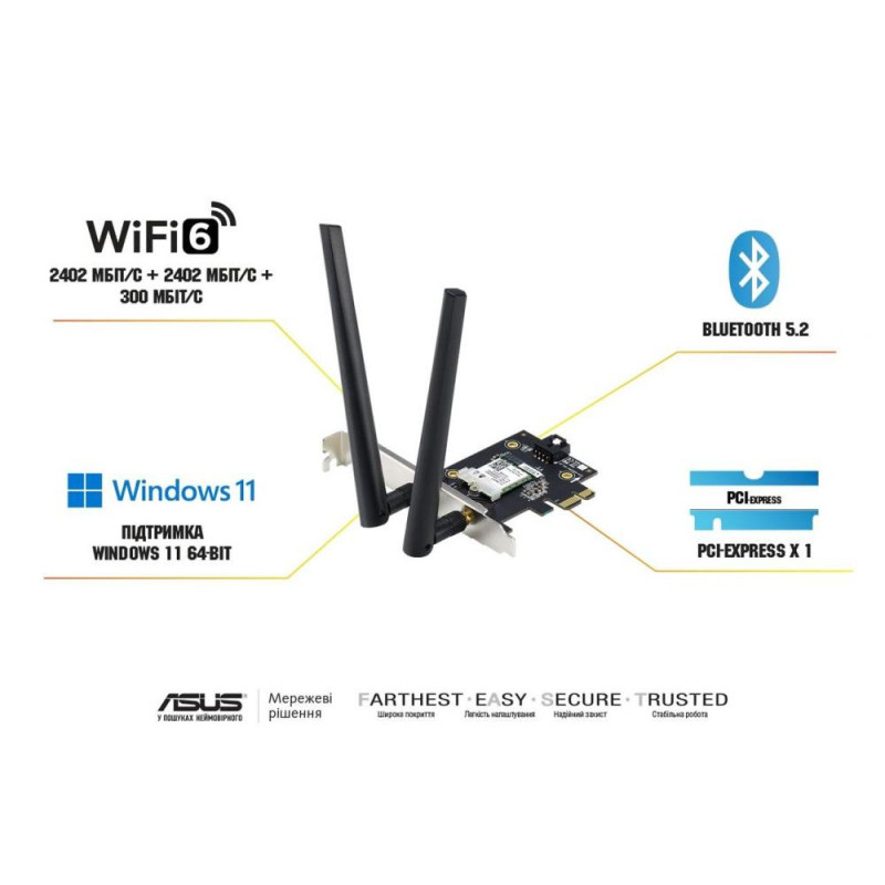 Wi-Fi адаптер ASUS PCE-AXE5400