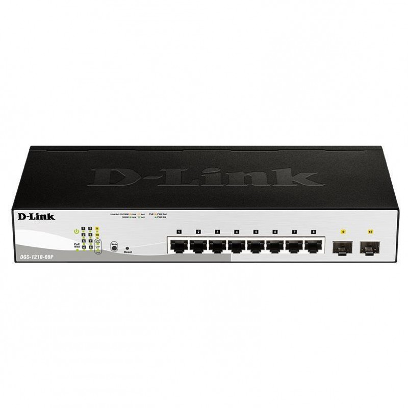 Комутатор Smart D-Link DGS-1210-08P/E