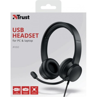 Комп'ютерна гарнітура Trust Rydo On-Ear USB Black (24133)