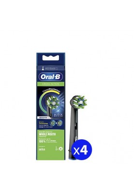 Насадка для електричної щітки Oral-B EB50BRB Cross Action CleanMaximiser Black 4 шт