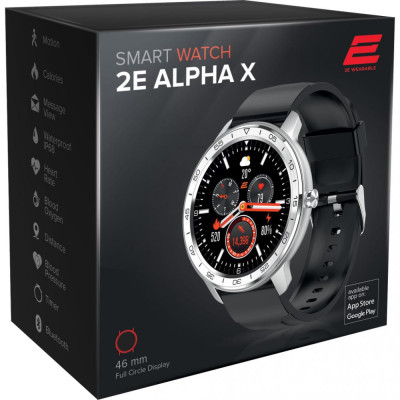 Смарт-годинник 2E ALPHA X 46mm Silver (2E-CWW30SL)