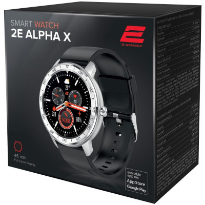 Смарт-годинник 2E ALPHA X 46mm Silver (2E-CWW30SL)