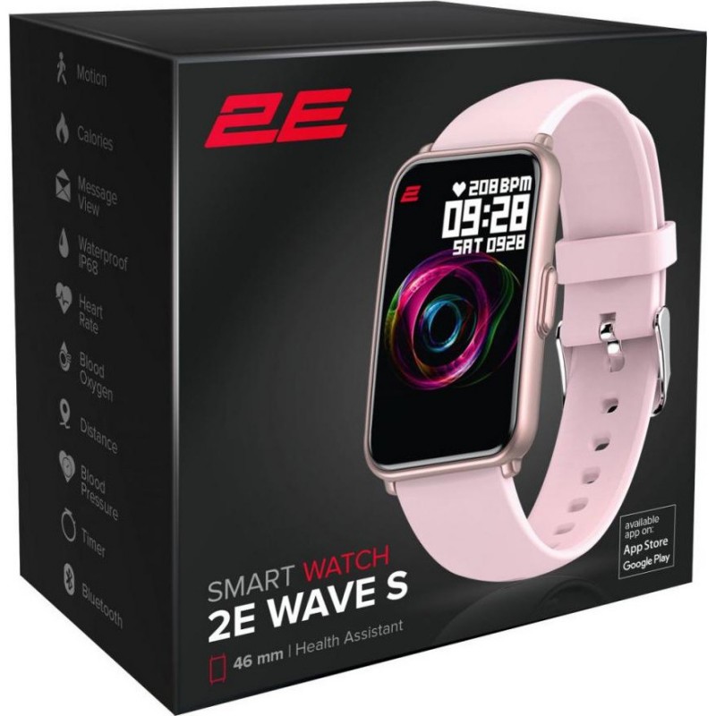 Смарт-годинник 2E Wave S 46mm Pink (2E-CWW11PK)