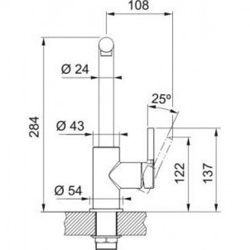 Змішувач для кухонного миття Franke Lina L Shape 115.0693.393