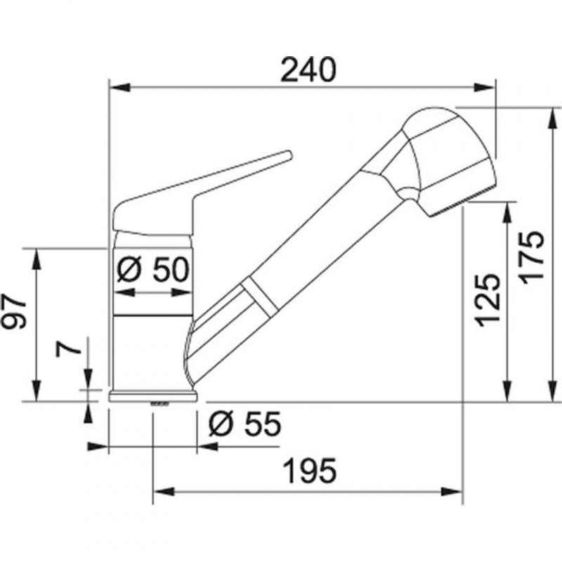 Змішувач для кухонного миття Franke Novara Plus (115.0470.666)