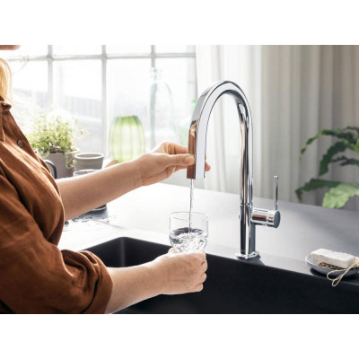 Змішувач для кухонного миття Hansgrohe Aqiuttura M91 76803000 Змішувач для кухонного миття Hansgrohe Aqiuttura M91 76803000