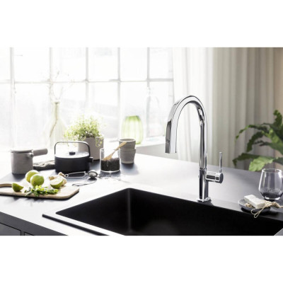Змішувач для кухонного миття Hansgrohe Aqiuttura M91 76803000 Змішувач для кухонного миття Hansgrohe Aqiuttura M91 76803000