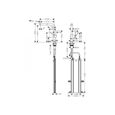 Змішувач для кухонного миття Hansgrohe Talis M54 72809670