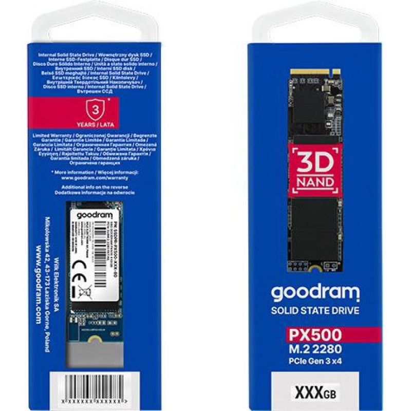 SSD накопичувач GOODRAM PX500 G.2 512 GB (SSDPR-PX500-512-80-G2)