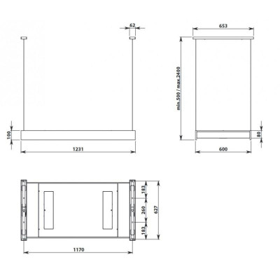 Декоративна витяжка Falmec LIGHT 180 BLACK (CLTI80.E0P2#NRSN451F)