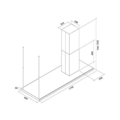 Декоративна витяжка Falmec LUMEN Isola 175 DX (800) (CLUI75.E0P2#NEUI490F)