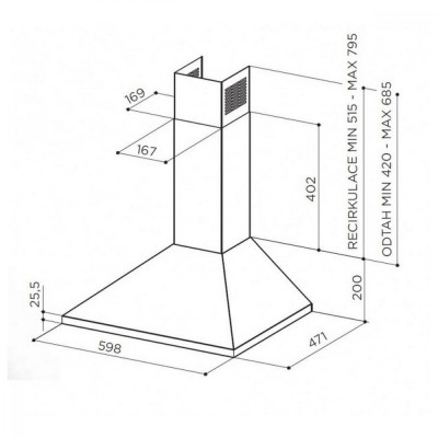 Витяжка купольна Faber VALUE PB X A60 (320.0557.539)