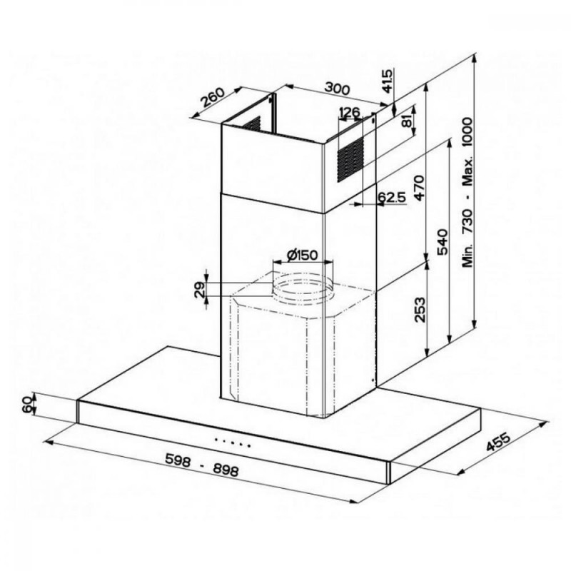 Витяжка Т-подібна Faber STILO GLASS SMART A90 (325.0617.016)